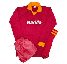 COMPLETO as roma super sport 1982 VINTAGE CALCIO FULL KIT MAGLIA SHIRT FOOTBALL