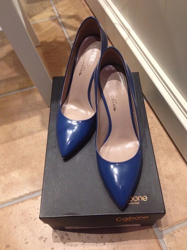 Decollete azzurre pelle - decollete,
