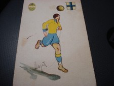 CARTOLINA ANNI '30 ORIGINALE MODENA FC 1912 CALCIO DISEGNO MAGIA VIAGGIATA 1931