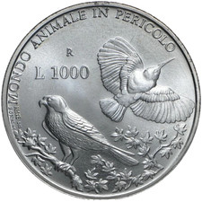Moneta lire 1000 mrino - da, s.