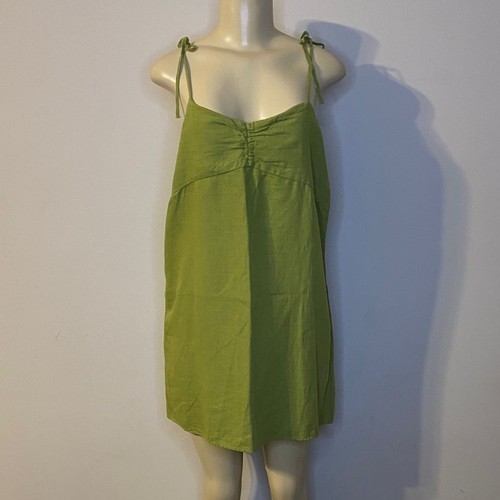 Abito smanicato verde zara - abito,
