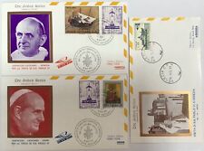 3 Buste FDC Vaticano The Golden Series  n. 145-146-147  di cui 2 Via Aerea