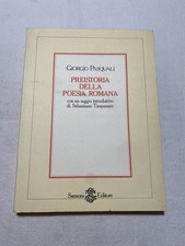 Preistoria Della Poesia Romana