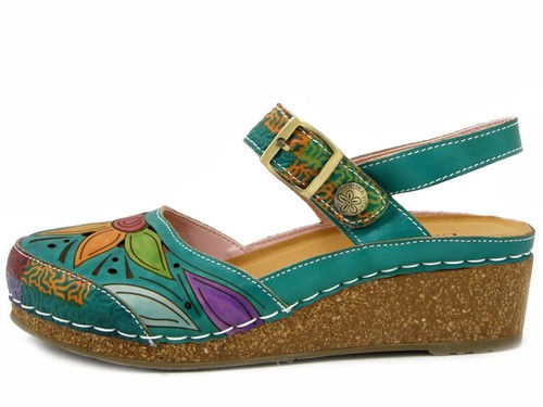 Sabot donna pelle verde e - in,