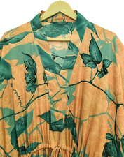 Pure Kaftan Satin Pesca Abito