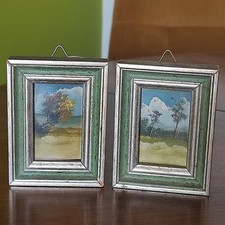 Coppia Paesaggi Dipinti Olio