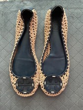 Ballerina Tory Burch blu pelle