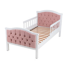 Letto per bambini rosa/crema