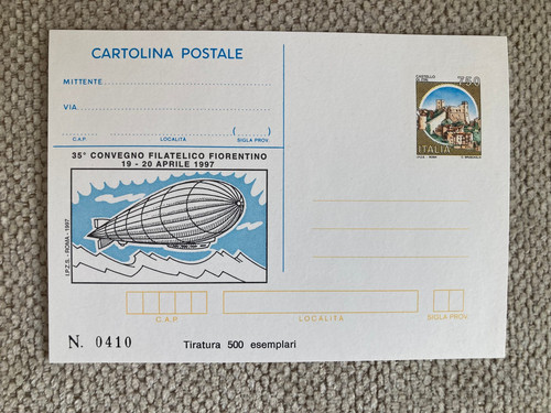Dirigibile cartolina postale - ,