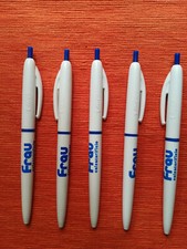 5 PENNE A SFERA "BIC" anni 70 PUBBLICITARIE "FRAU  CALZATURIFICIO DA COLLEZIONE