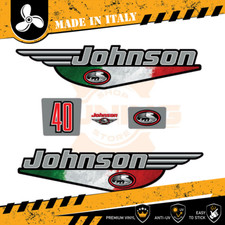 Decalcomania Adesivi Motore Fuoribordo Johnson 40 cv - ITALIA