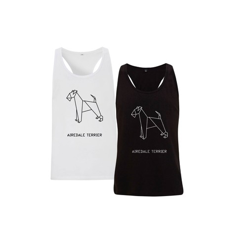 Mens origami dog airedale - origami,