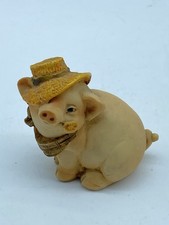 Maialino con cappello statuina - cappello,