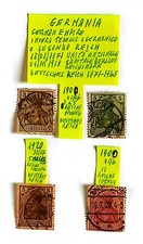 4 Francobolli 1900 1920 Germania Impero Deutsches Reich Usati Molto Rari Perfett