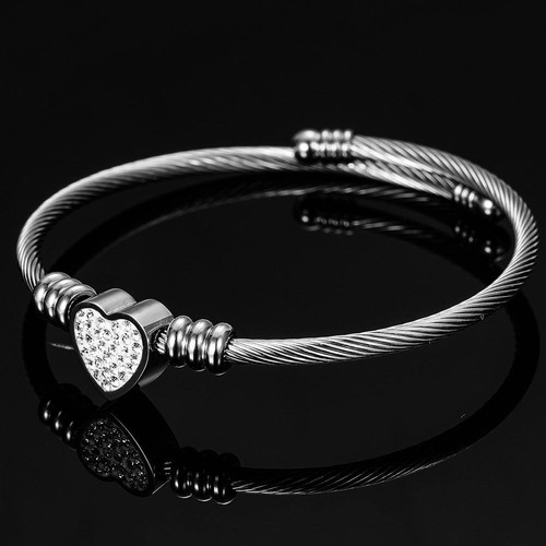 Braccialetto cuore acciaio - cuore,