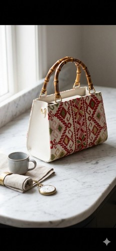 Elegante borsa tote ricamata