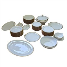 LIMOGES UNION LIMOUSINE Servizio 12 persone 60 pezzi porcellana bianca dorata