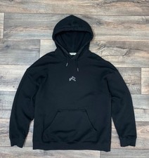 Felpa nera con cappuccio uomo