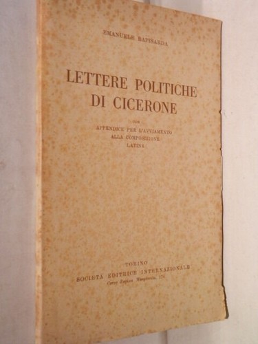 Lettere politiche cicerone - lettere, di