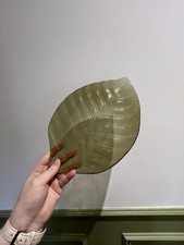 Piatto Foglia Vetro Verde