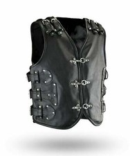 Gilet uomo nero in vera pelle