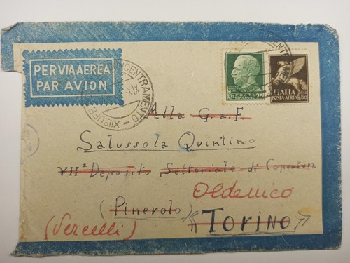 Lettera posta aerea bengasi - aerea, da