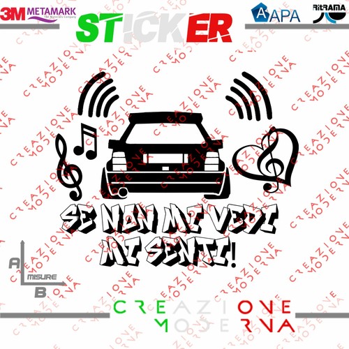 Adesivo sticker non vedi - mi,