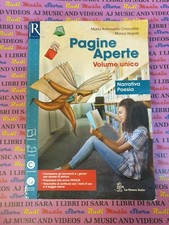 Book libro PAGINE APERTE volume unico narrativa poesia RIZZOLI EDUCATION  (RG2)