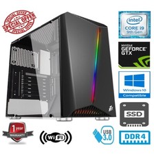 INTEL CORE i9 9900K 5,0 GHZ 8 CORE 32 GB RAM 480 GB SSD NVIDIA GTX1650 PC DA GIOCO