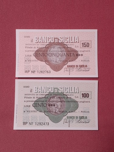 Lotto due miniassegni - lotto,