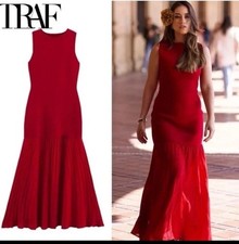 Maxi abito midi ZARA rosso in