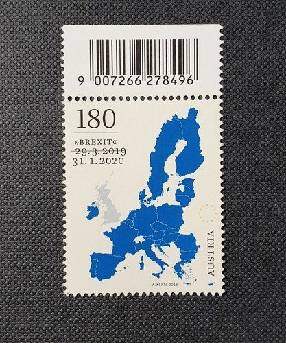 Francobollo brexit austria - francobollo,
