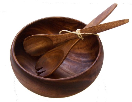 Ciotola legno posate - ciotola, +