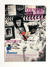 POISON / BLUES SARACENO / 1989 IBANEZ RG550 / RG570 CHITARRE RIVISTA STAMPA ANNUNCIO