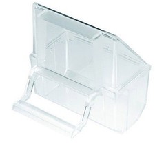 SET 2 PZ. MANGIATOIA PER GABBIA PER UCCELLI CANNARINI IN PLASTICA RAZZIERA