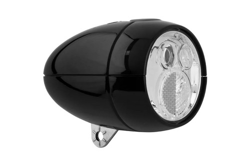 Faro vintage led nero bici - vintage,