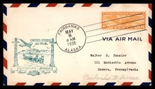 Mayfairstamps US First Flight Cover 1938 Fairbanks Alaska a Juneau aau_34309