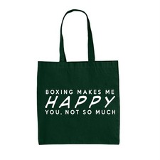 Boxe Makes Me Happy - Borsa Tote IN Tela - Fighter Combattimento Sport