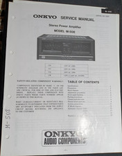Onkyo M-508 Amplificatore Manuale di Servizio Originale