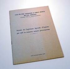 CASSA MEZZOGIORNO NORME CAPITOLATO SPECIALE APPALTO TUBI CEMENTO '50 L0925S11