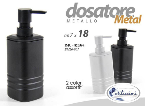 Dosatore metallo porta sapone - metallo,