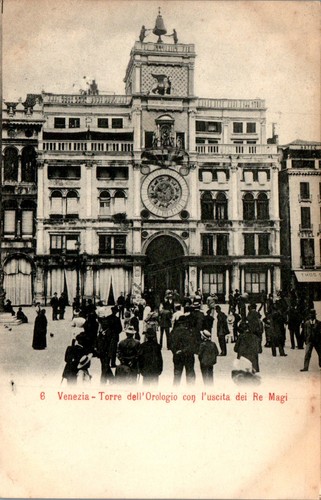 Cartolina torre dell - torre, dell'orologio