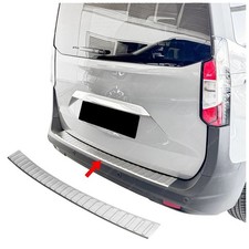 Per FORD TRANSIT TOURNEO COURIER 2024-SU Cromato Protezione Paraurti Spazzolato