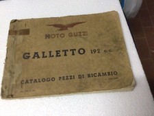 Moto D’epoca Catalogo Pezzi Di Ricambio Motociclo Moto Guzzi Galletto 195  1954
