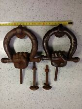 Antico Battente Battiporta 2 pezzi,14×13 cm,in ghisa per porta d'ingresso