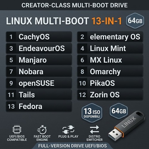 Chiavetta usb linux 64gb - usb,