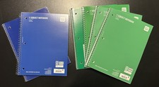 5 Spiral Notebooks Various Brands and Colors Office Supplies Lot NWT
