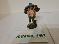 PRESEPE STATUINE PASTA ITALY CONTADINO CON LEGNA CM 10X6