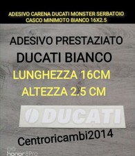 ADESIVO CARENA DUCATI MONSTER SERBATOIO CASCO MINIMOTO ATV BLATA BIANCO 16X2.5
