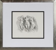 ENNIO MORLOTTI (1910-1992) QUADRO OPERA Incisone Acquaforte Nudi Femminili Femme